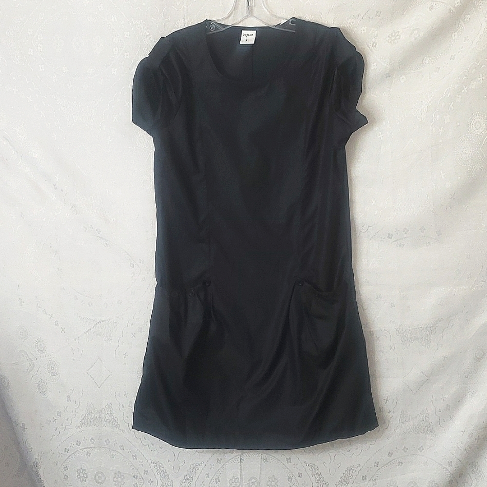 4/20 Yuzao black big pockets mini dress size small